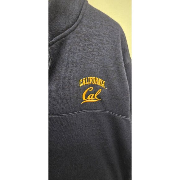 Cal Berkeley By Champion Blue 1/4 Zip Pullover Sweater Men's Size XL - Picture 3 of 9